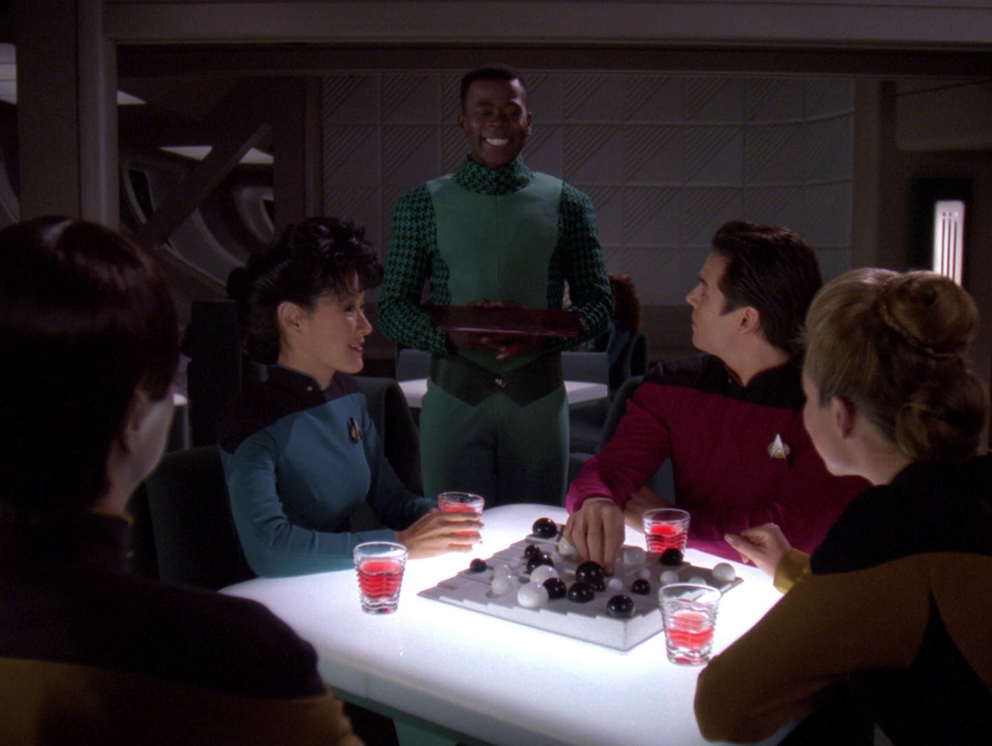 The main characters of the TNG episode "Lower Decks"